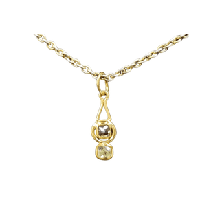 18K Gold Rustic Diamond Pendant - K Jewelry Accessories