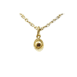 18k Gold Natural Brown Diamond Pendant - K Jewelry Accessories