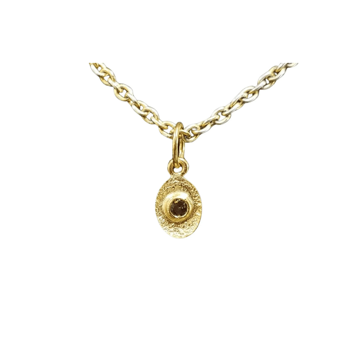 18k Gold Natural Brown Diamond Pendant jewelry for her - K Jewelry Accessories