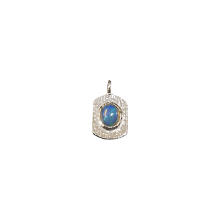 925 Silver Ethiopian Opal Charm Pendant - K Jewelry Accessories