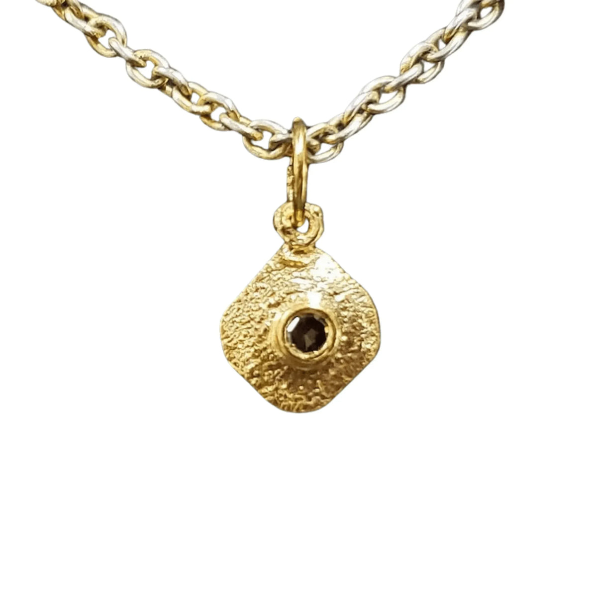 18k Gold Natural Brown Diamond Pendant Elegant Design - K Jewelry Accessories