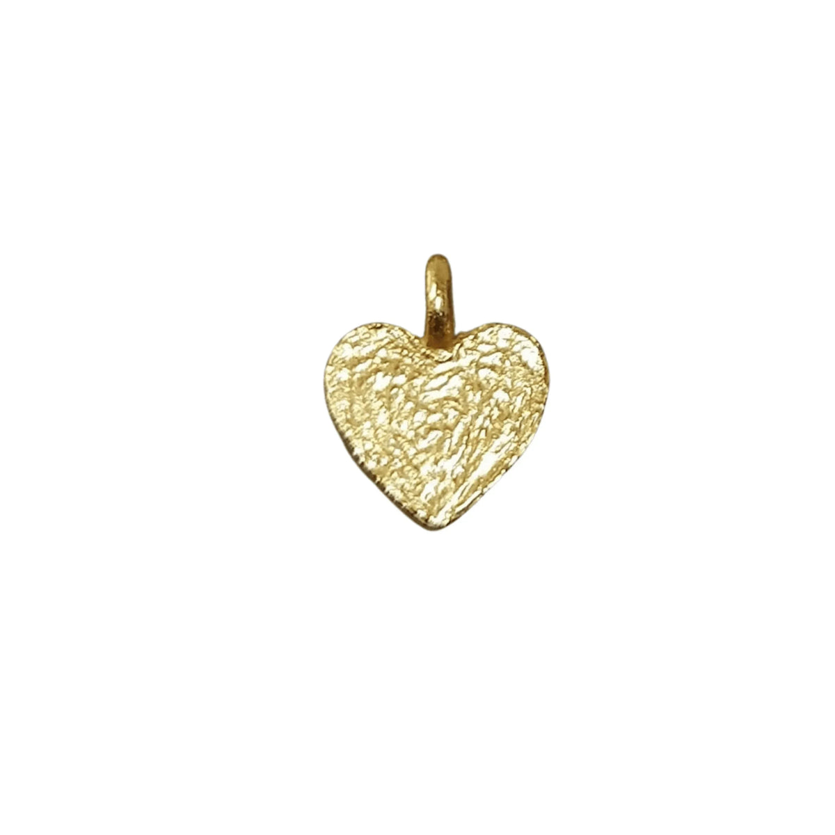 5.5 mm Gold Vermeil Heart Charm Everyday use jewelry - K Jewelry Accessories
