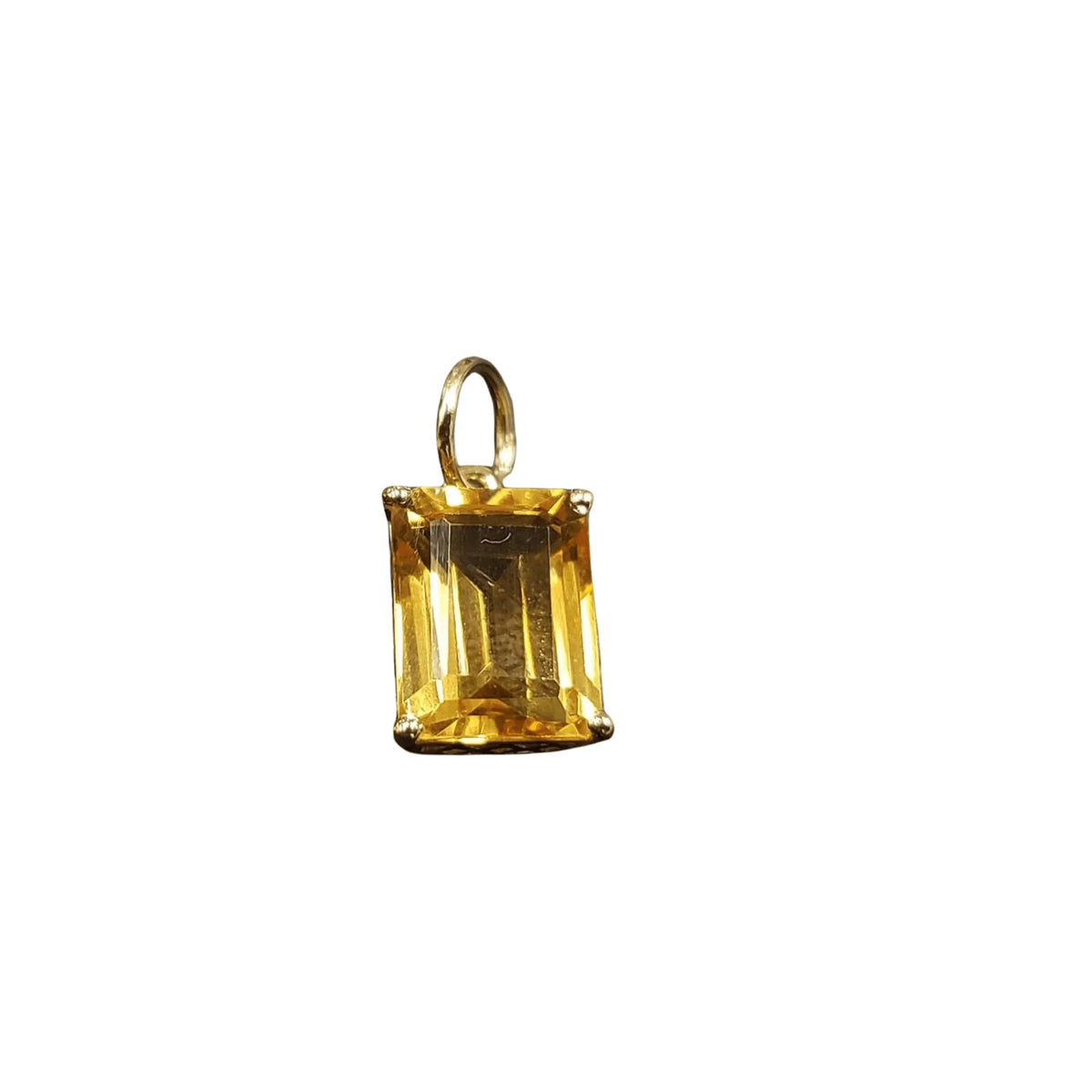 18k Gold Citrine Quartz Pendant - K Jewelry Accessories