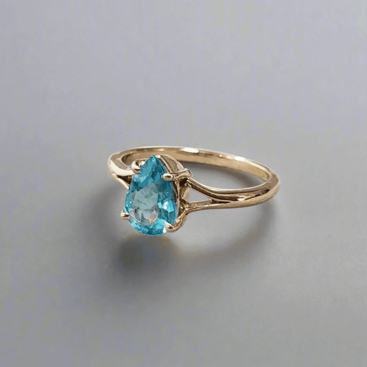 14k Gold Natural Ice Apatite Ring - K Jewelry Accessories