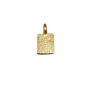 5 mm Gold Vermeil Block Charm - K Jewelry Accessories