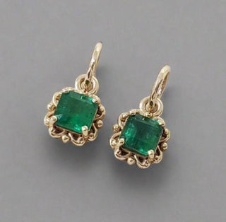 Green Emerald 14k Gold Pendant - K Jewelry Accessories