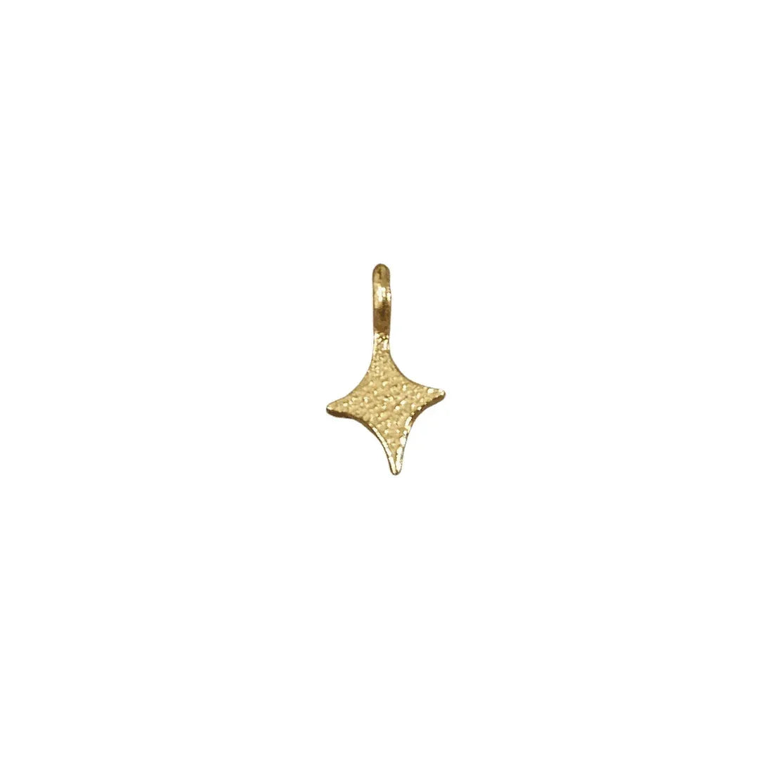 6 mm Gold Vermeil Shooting Star charm Jewelry findings - K Jewelry Accessories