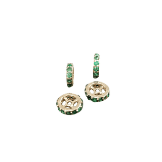 7 mm 14k Gold Emerald Spacer Rondelle Bead - K Jewelry Accessories