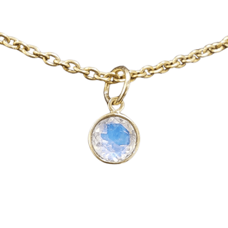 14k Gold Rainbow Moonstone Pendant - K Jewelry Accessories