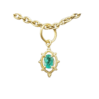 18k Gold Zambian Emerald Pendant - K Jewelry Accessories