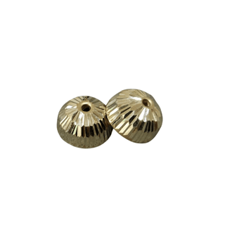 8 mm 18k Gold Half Round Bead - K Jewelry Accessories