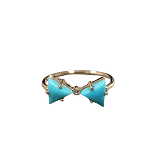 14k Gold Arizona Turquoise & Diamond Ring - K Jewelry Accessories