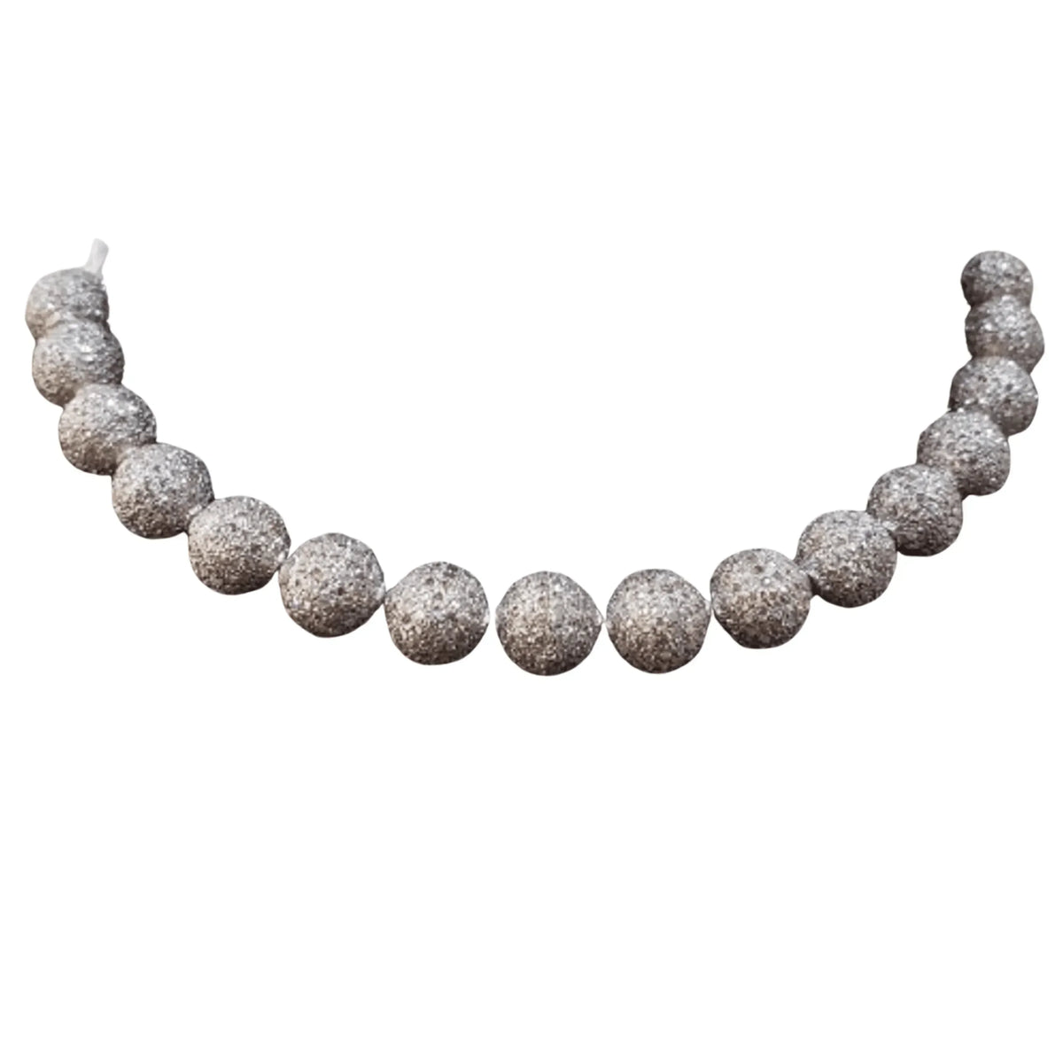 8 mm 925 Silver Round Diamond Bead Wholesale - K Jewelry Accessories