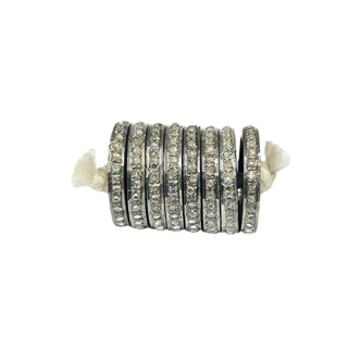 15 mm 925 Silver Diamond Spacer Rondelle Bead - K Jewelry Accessories