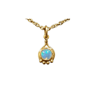 925 Ethiopian Opal Gold Vermeil Pendant - K Jewelry Accessories