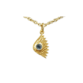 925 Gold Vermeil Swiss Blue Topaz Pendant - K Jewelry Accessories