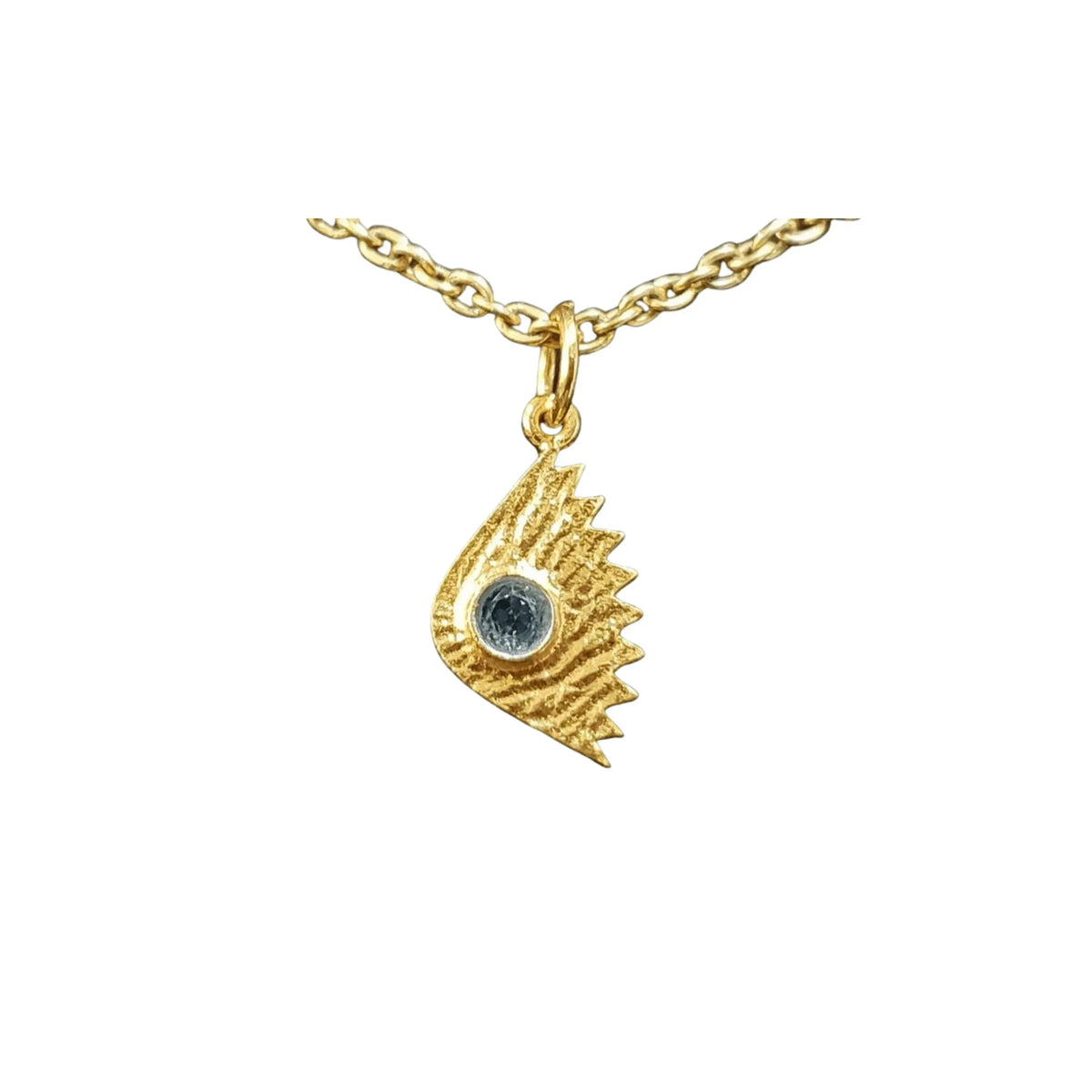 925 Gold Vermeil Swiss Blue Topaz Pendant Stacking jewelry - K Jewelry Accessories