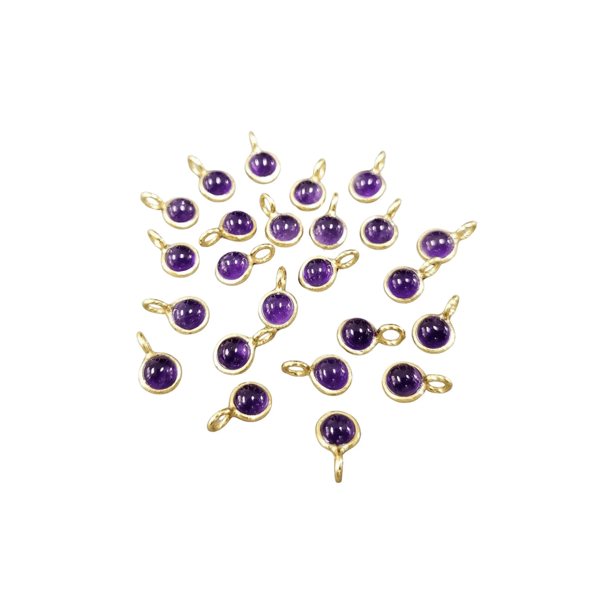Gold Vermeil Purple Amethyst Charms Minimalist - K Jewelry Accessories
