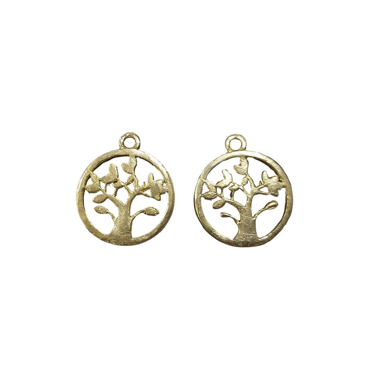 925 Gold Vermeil Tree Of Life Charm - K Jewelry Accessories