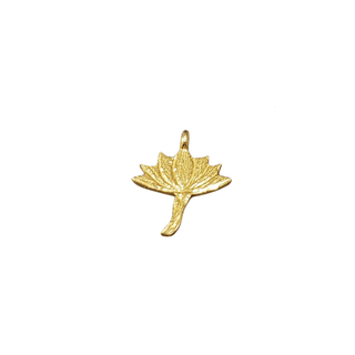 925 Gold Vermeil Lotus Charm - K Jewelry Accessories