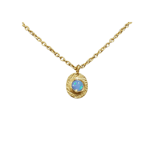 925 Gold Vermeil Opal Charm - K Jewelry Accessories