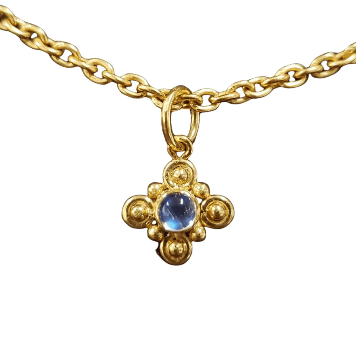 925 Gold Vermeil Rainbow Moonstone Pendant 1 Stone - K Jewelry Accessories