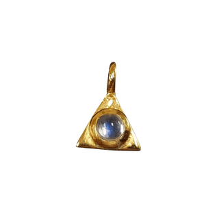 925 Gold Vermeil Rainbow Moonstone Charm - K Jewelry Accessories