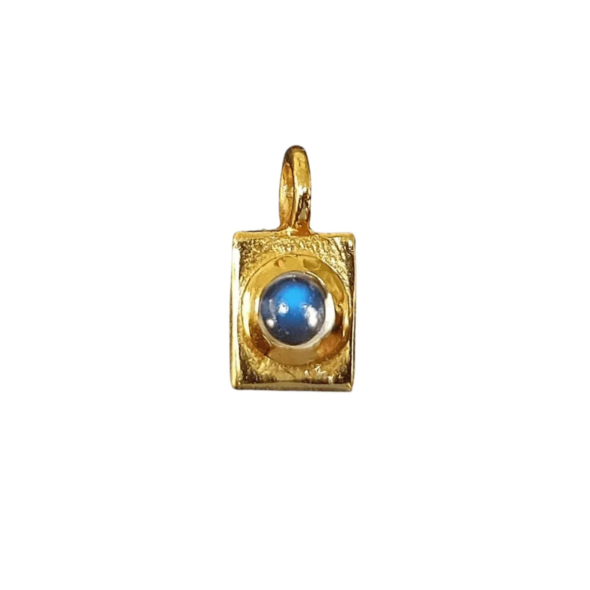 925 Gold Vermeil Rainbow Moonstone Charm - K Jewelry Accessories