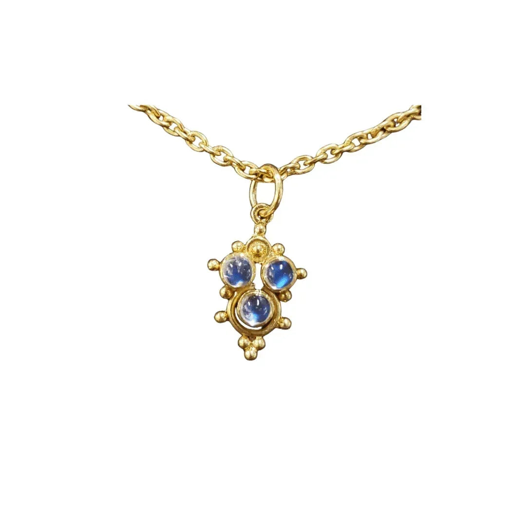 925 Gold Vermeil Rainbow Moonstone Pendant Multipurpose Charm - K Jewelry Accessories