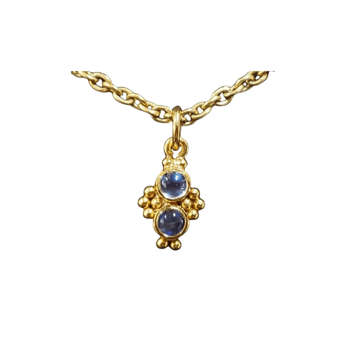 925 Gold Vermeil Rainbow Moonstone Pendant - K Jewelry Accessories