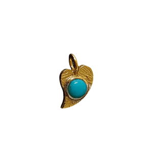 925 Gold Vermeil Turquoise Charm - K Jewelry Accessories