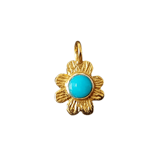 925 Gold Vermeil Turquoise Charm - K Jewelry Accessories