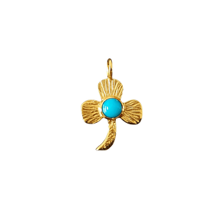 925 Gold Vermeil Turquoise Charm - K Jewelry Accessories