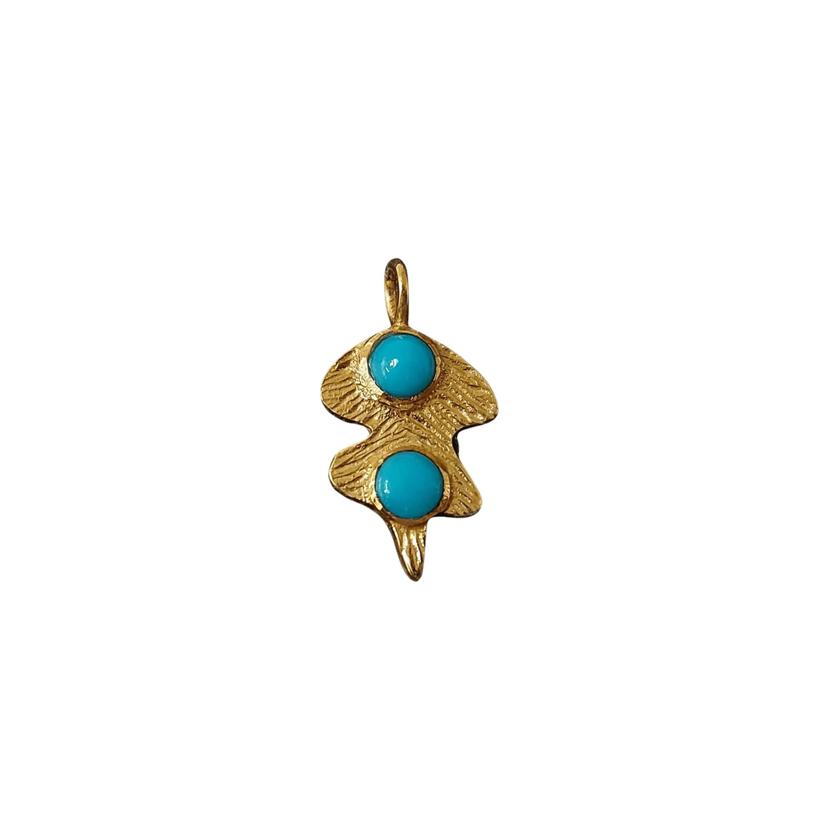 18k Gold Vermeil Minimalist Turquoise Charm - K Jewelry Accessories
