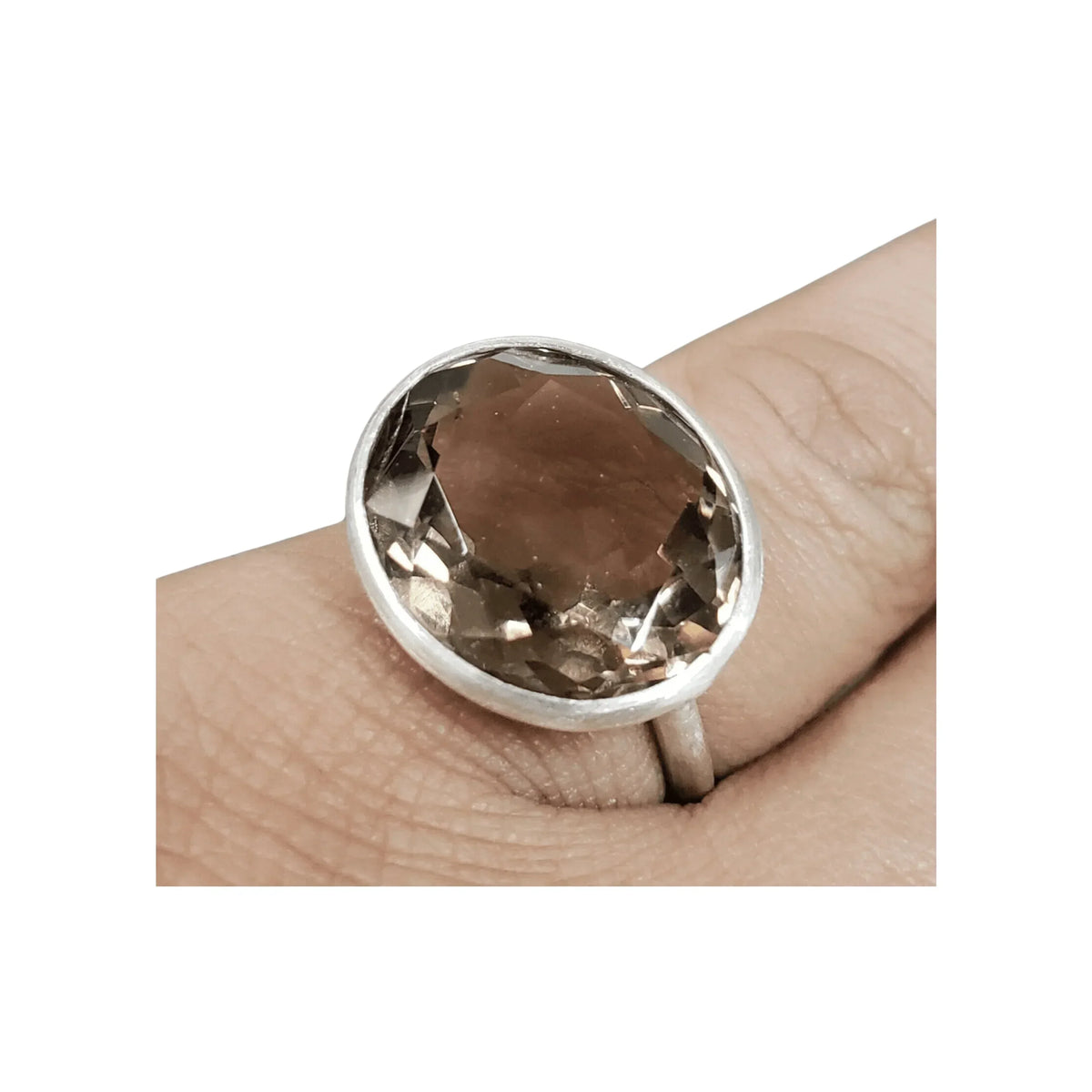 925 Silver Smoky Quartz Ring - K Jewelry Accessories