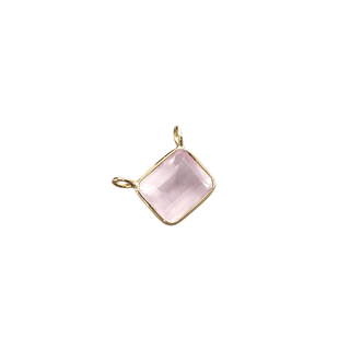 18k Gold Rose Quartz Pendant - K Jewelry Accessories