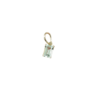 14k Gold Dainty Aquamarine Pendant - K Jewelry Accessories