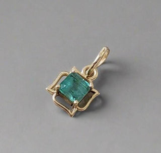 Natural Zambian Emerald 14k Gold Pendant - K Jewelry Accessories