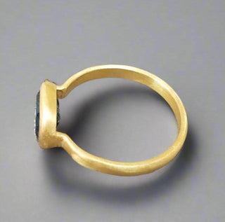 Handmade 14k Solid Green Kyanite Gold Ring - K Jewelry Accessories