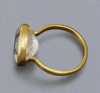 Blue Schiller Rainbow Moonstone Ring - K Jewelry Accessories