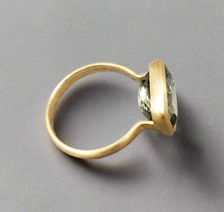 18k Gold Statement Green Tourmaline Ring - K Jewelry Accessories