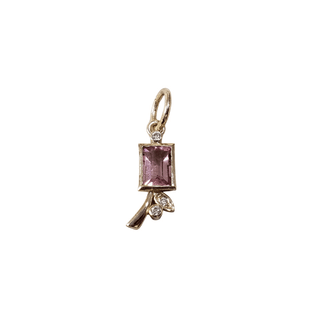 Baguette Pink Tourmaline 14k Gold Pendant Necklace - K Jewelry Accessories