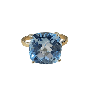 Sky Blue Topaz 14k Solid Gold Ring - K Jewelry Accessories