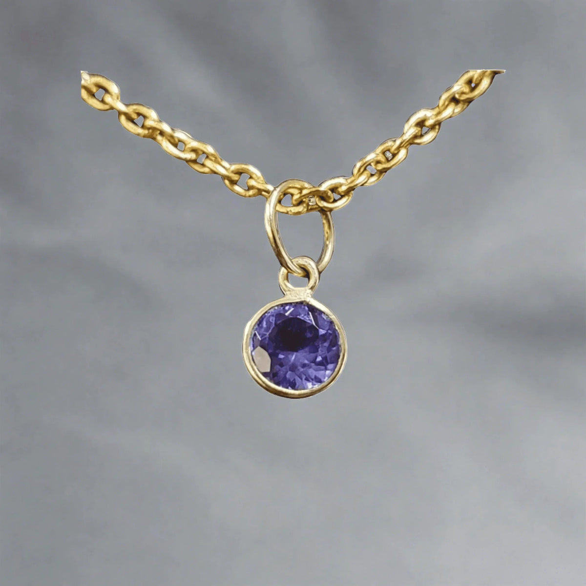 14k Gold Tanzanite Pendant Charm - K Jewelry Accessories