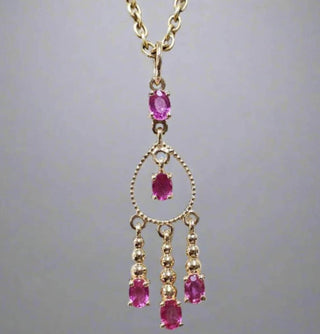 14k Gold Handmade Ruby Pendant - K Jewelry Accessories