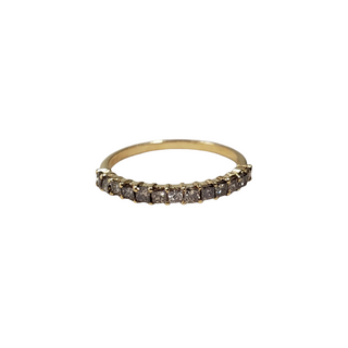 14k Gold Brown Diamond Half Eternity Ring - K Jewelry Accessories