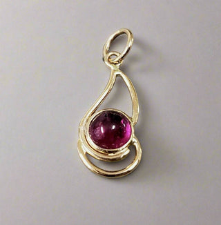 14k Gold Pink Tourmaline Pendant - K Jewelry Accessories