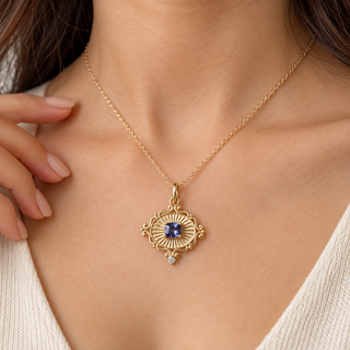 Charm spinelle rose en or 14 carats