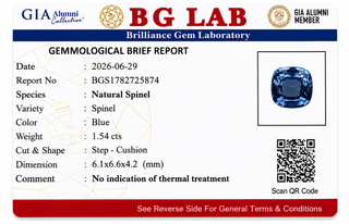 1.54 ct. Natural Spinel Cushion Shape - #SP31