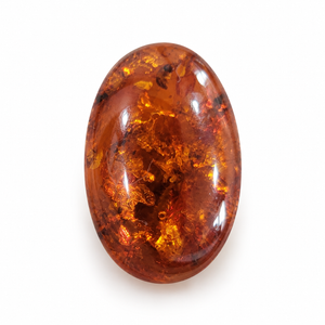 3.52 ct Natural Reddish Orange Amber Oval shape - #AB2